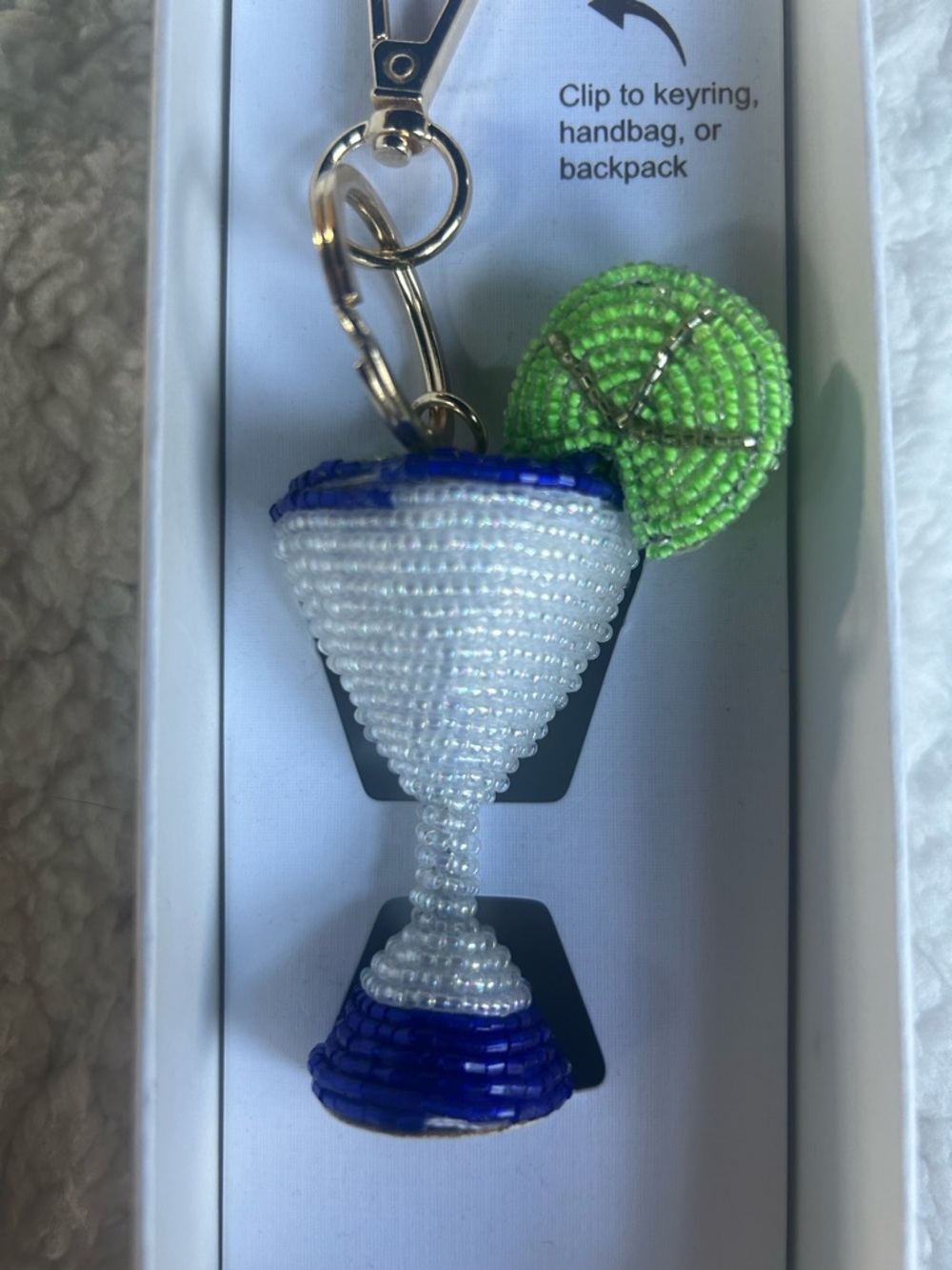 Haute Hippie beaded margarita cocktail bag charm - Picture 6 of 8